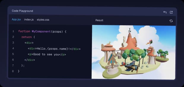 Code sandboxes to experiment