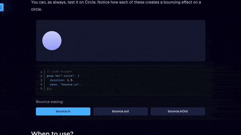 Interactive demos